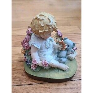 Dolfi Original Lisi Martin Figurine "Girl Plays In Garden" Hand Painted, Italy